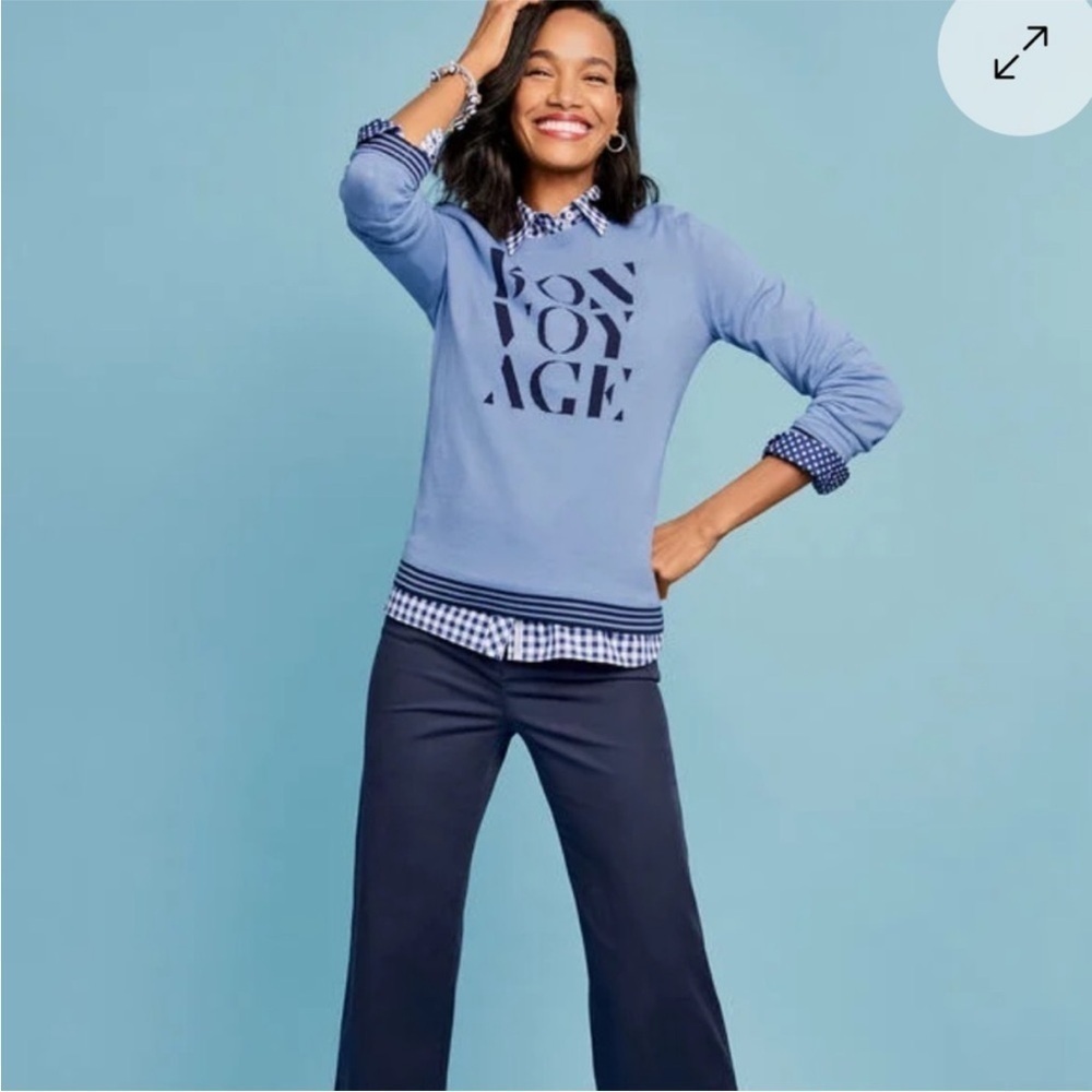Talbots Blue Bo Voyage Crew Knit Sweater Size 3X